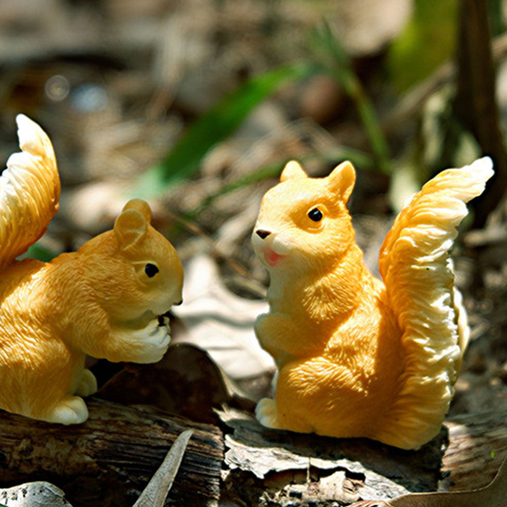 4Pcs Cute Miniature Squirrel R - огляд і ціна Bonsai Garden Display