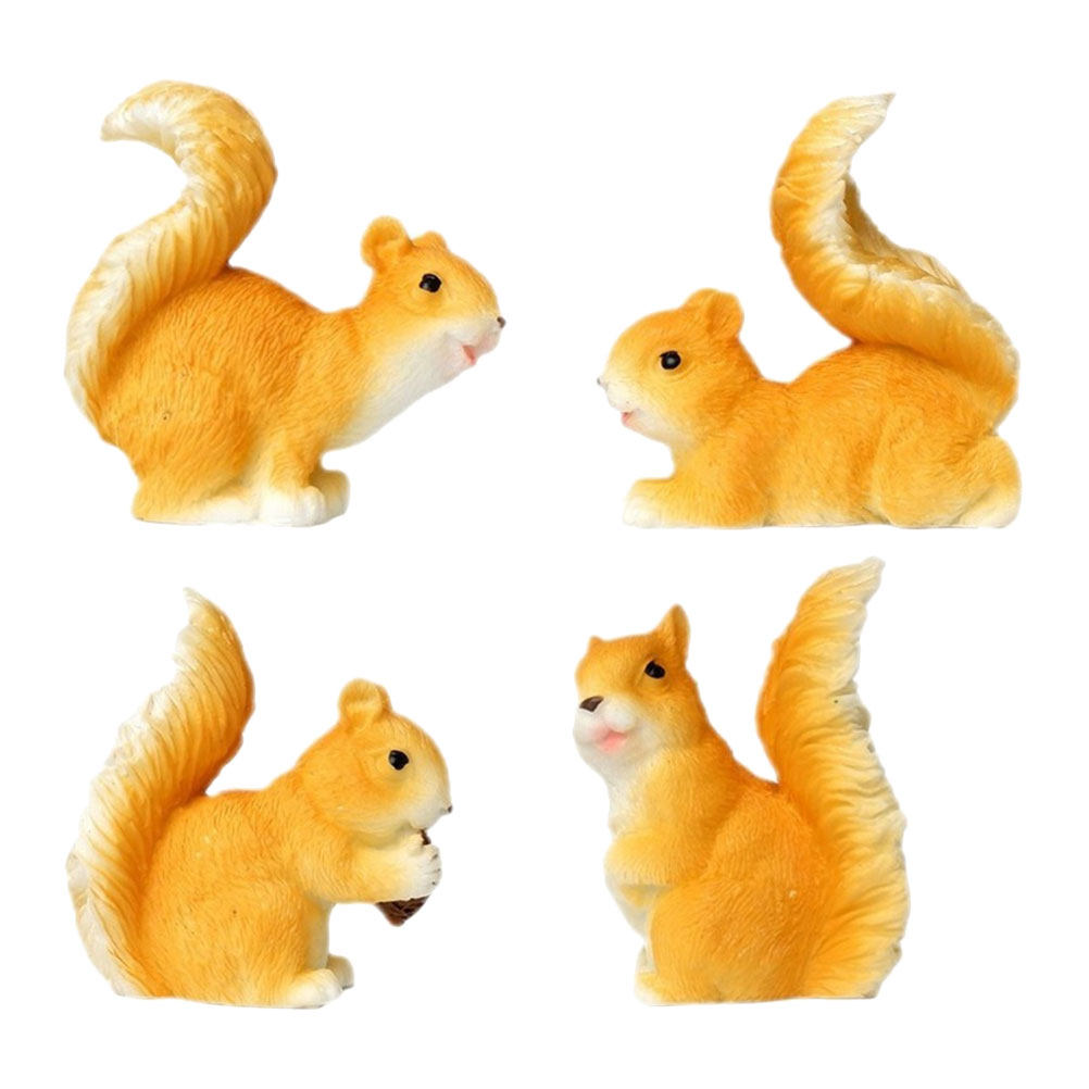 4Pcs Cute Miniature Squirrel R - огляд і ціна Bonsai Garden Display