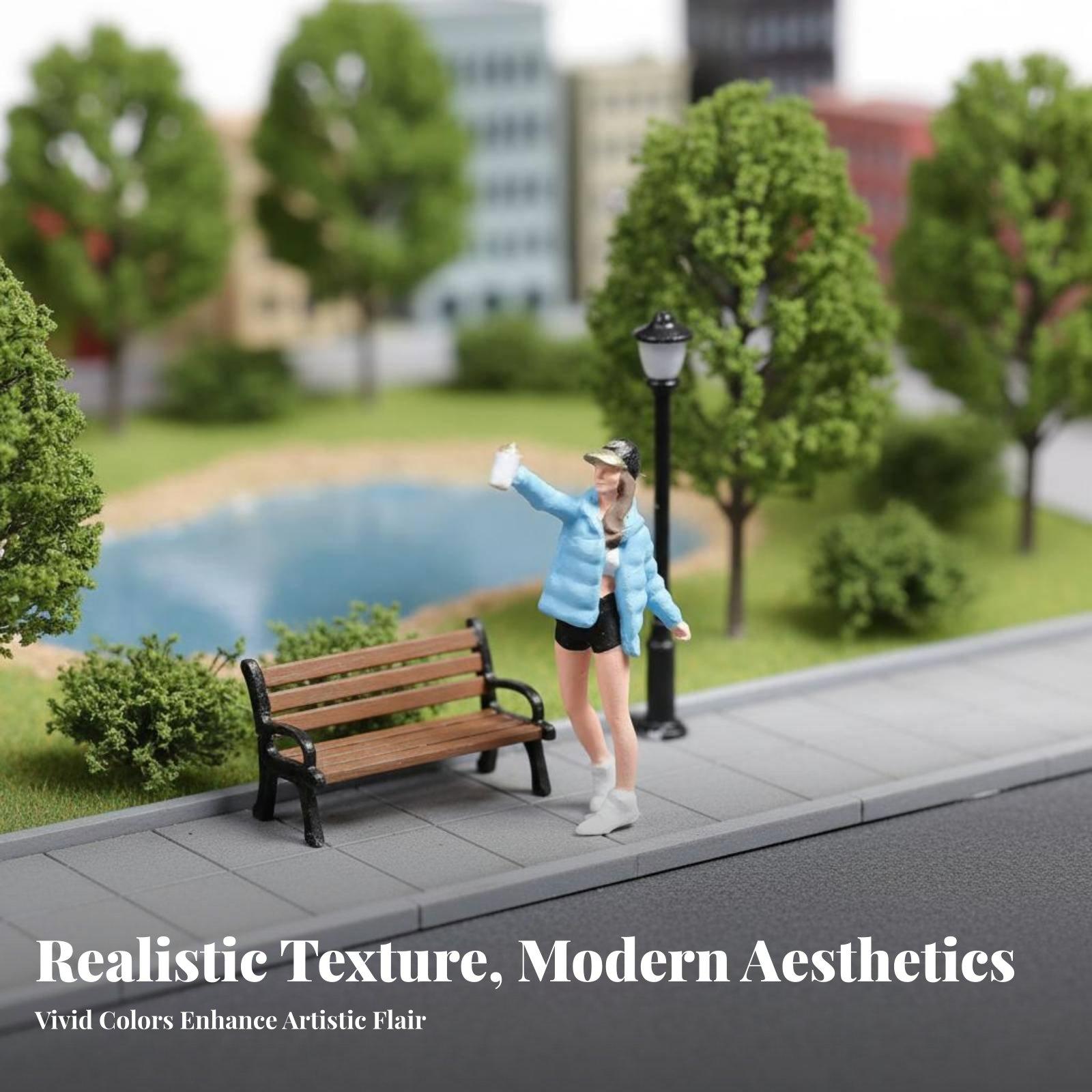 Resin Woman Figure HO Scale Ha - огляд і ціна Bonsai Garden Display
