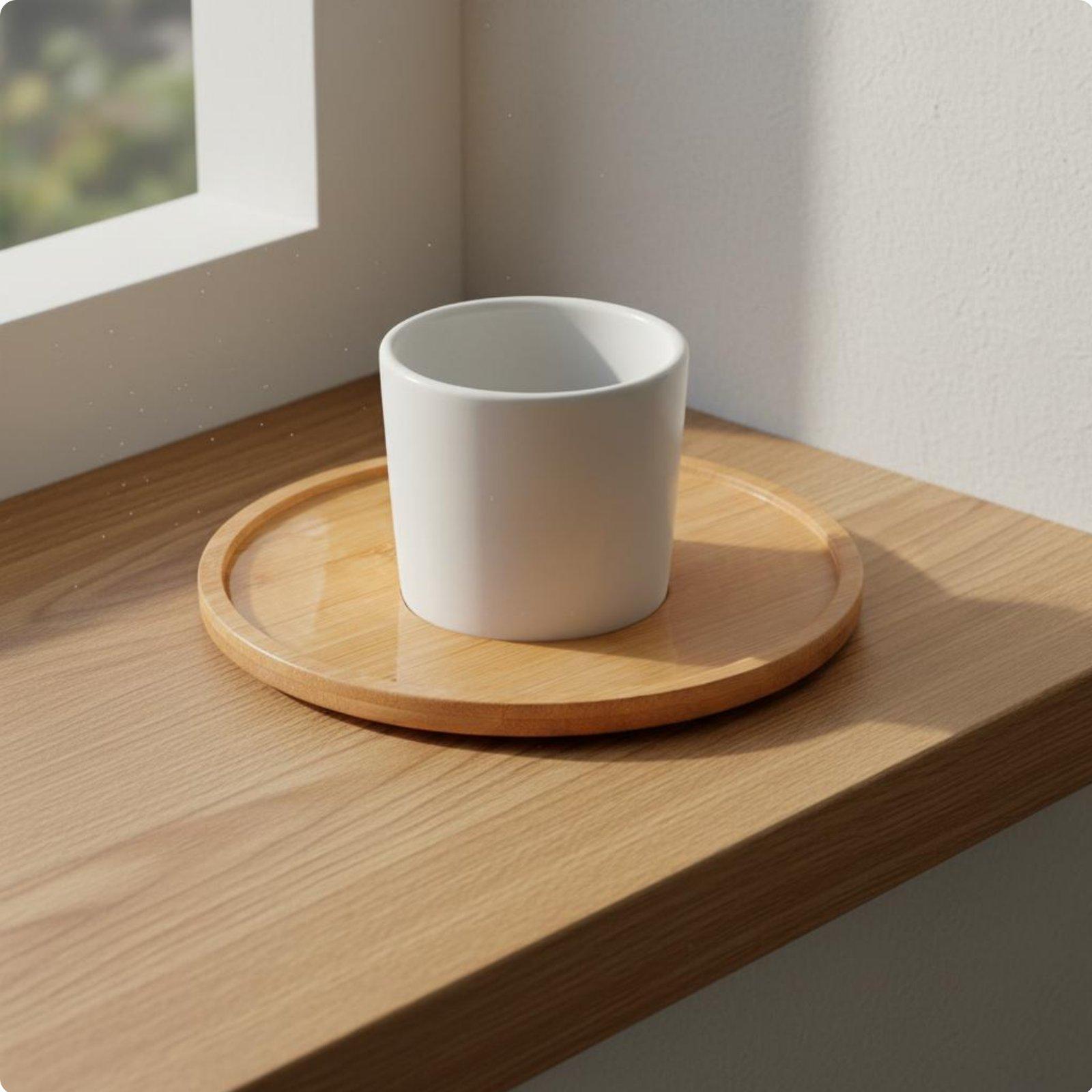 Industrial Tray Bamboo Plant S - огляд і ціна Drip Tray Saucer