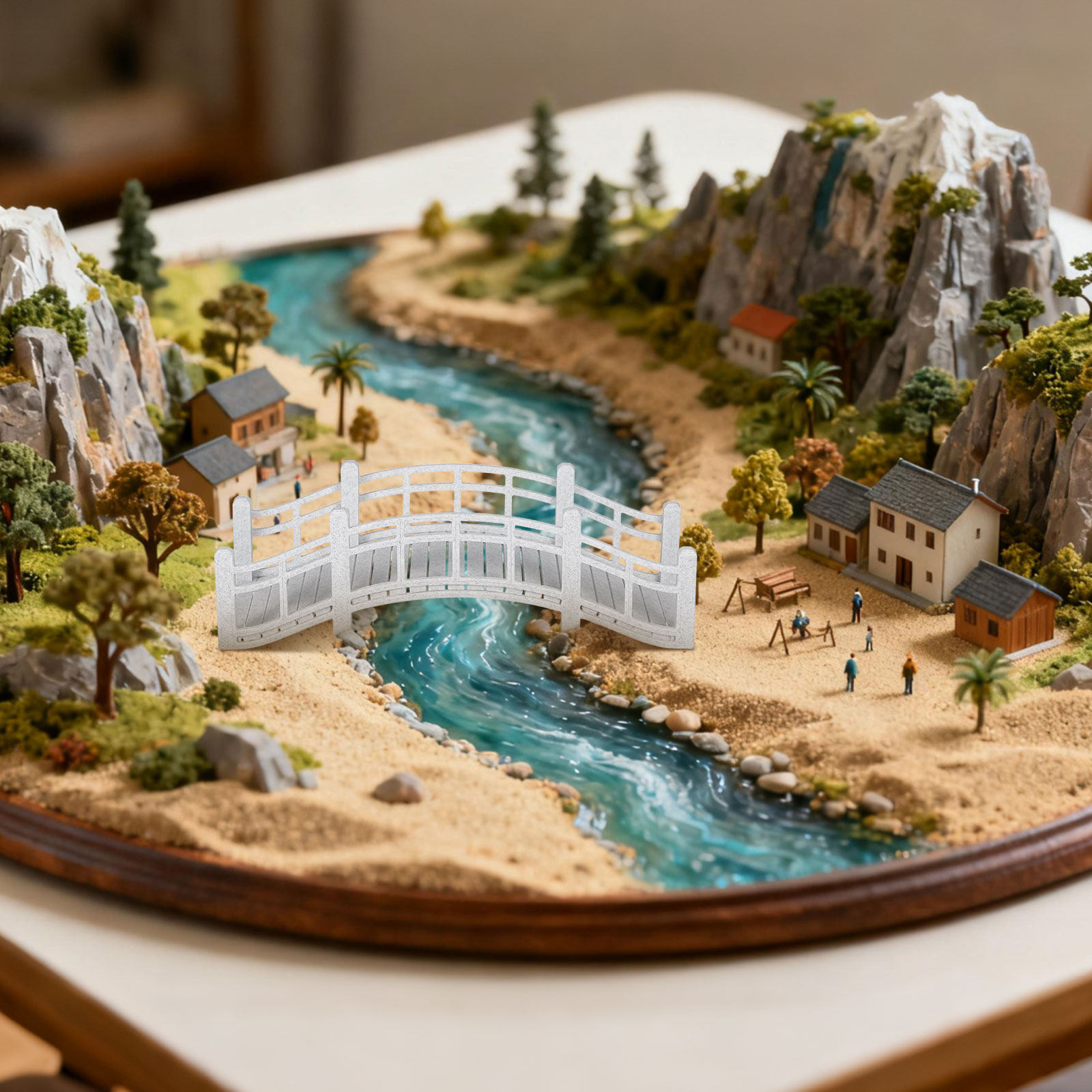 Elegant Miniature Bridge for T - огляд і ціна Bonsai Garden Set Up