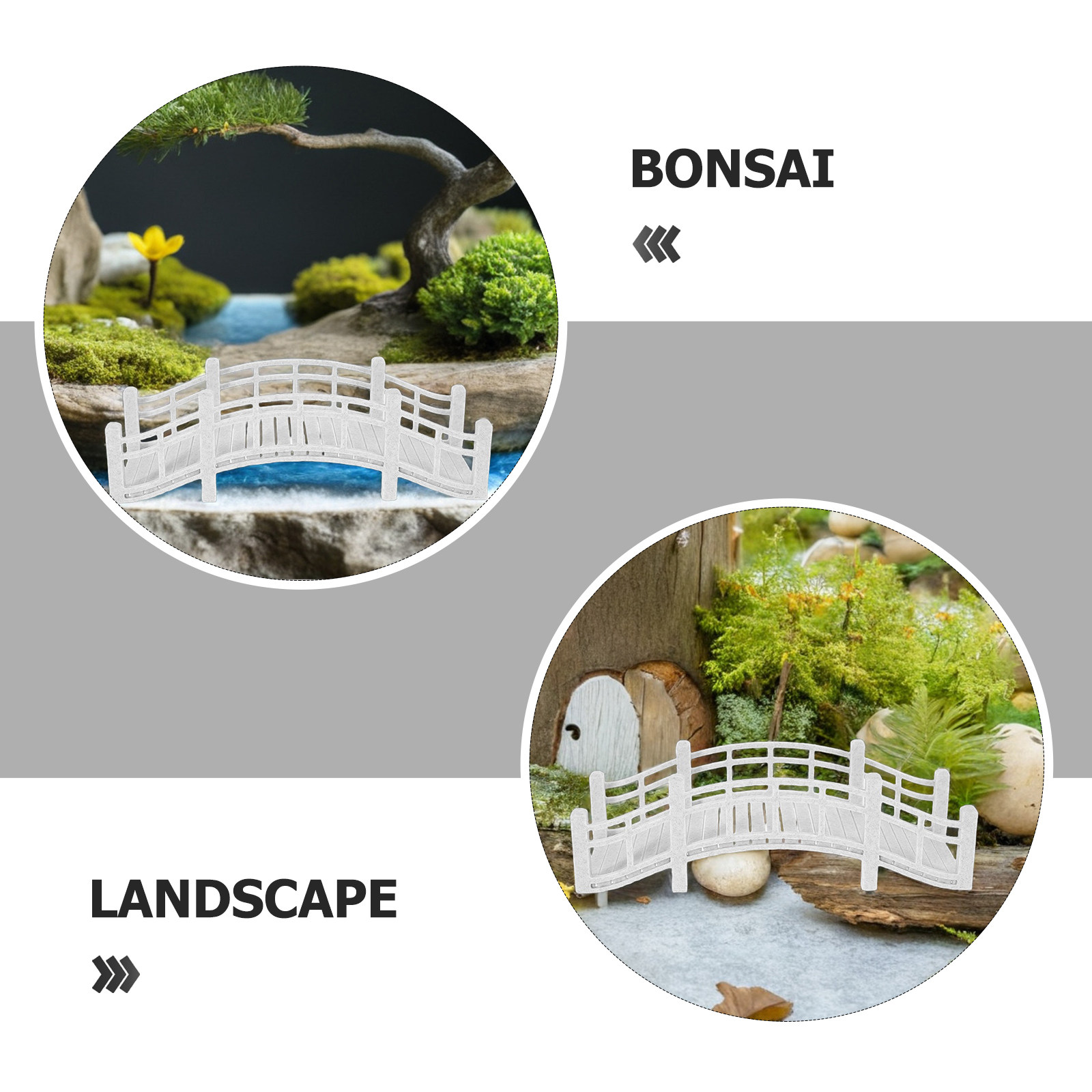 Elegant Miniature Bridge for T - огляд і ціна Bonsai Garden Set Up